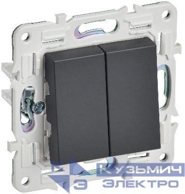 Выключатель перекрестный 2-кл. SKANDY 10А SK-V06T титан IEK SK-V23-0-10-K48