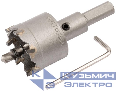 Коронка кольцевая с карбидными вставками Профи 35мм для отверст. в нерж. стали FIT 36835