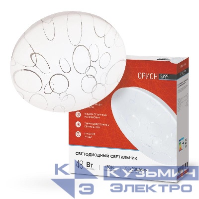 Светильник светодиодный DECO ОРИОН 48Вт 6500К 4320лм 230В 380х55мм IN HOME 4690612038629