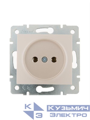 Розетка 1-м СП Karina 16А IP20 без заземл. термопласт механизм жемчуж./бел. перламутр. LEZARD 707-3088-121B