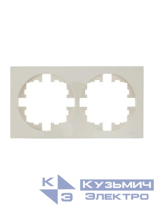 Рамка 2-м OSEN горизонт. квадрат сл. кость LEZARD 743-9000-147