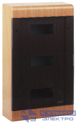 Щиток ОП Тусо 36мод. с двер. 520х303х117.5мм IP40 бук на светл. основе Ruvinil 68036-38М