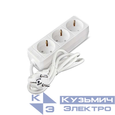 Удлинитель 3х1.5м с заземл. 10А IP20 2.2кВт ПВС Союз 481S-9301