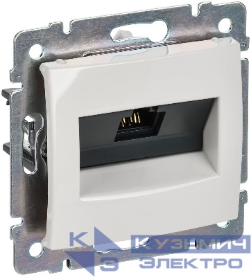 Розетка компьютерная 1-м СП Valena RJ45 UTP механизм бел. (DIY-упак.) IEK 694286