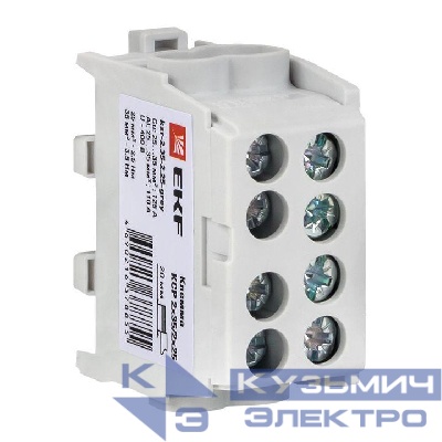 Клемма распределительная КСР с двойн. винтом 2х35/2х25 сер. PROxima EKF ksr-2.35-2.25-grey