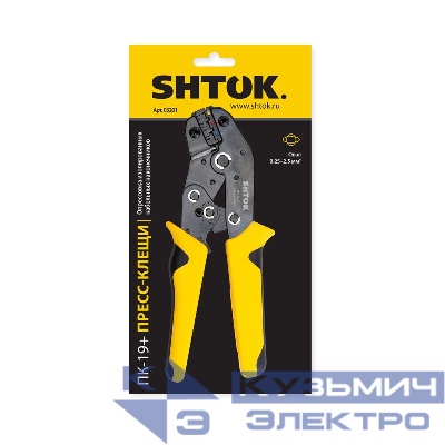 Пресс-клещи ПК-19+ матрица профиль овал 0.25-2.5кв.мм (03201) SHTOK 376184
