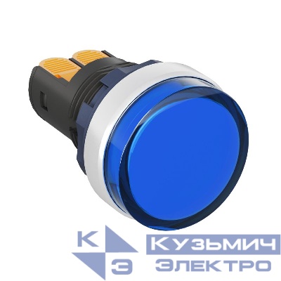 Индикатор сигнальный со встроен. диодом 220В зажим Plug-In алюм. син. DKC M22L-F220BAP