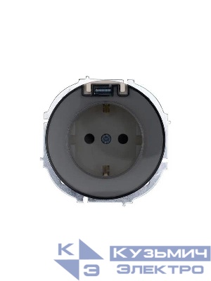 Розетка 1-м СП OSEN IP44 с заземл. с крышкой ПБТ механизм сл. кость LEZARD 743-9088-123BIPCH