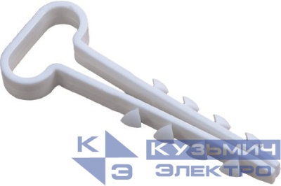 Дюбель- хомут 10х5 мм плоский (100 шт.) белый "УП"