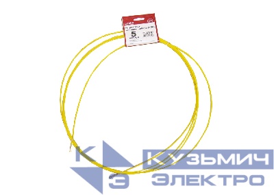 Устройство закладки кабеля (УЗК) 5м, стеклопруток с 1 сменным наконечником, d=4,5мм, желтый, Netko