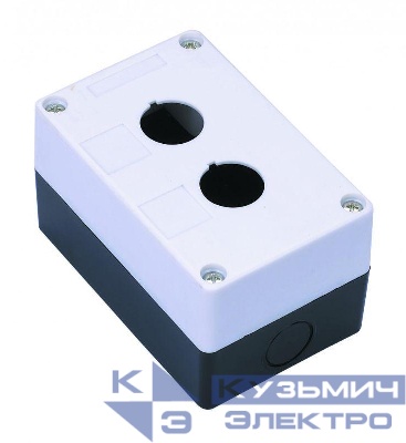 Пост кнопочный 2-м КП-101 d22мм с кабел. вводом для устройств сигнализации и управления пластик. бел. DEKraft 25502DEK