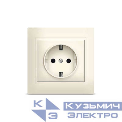 Розетка Севиль с заземл. сл. кость Universal Б-С0028