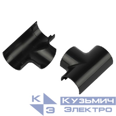 Угол для кабель-канала полукруглого Т-образ. 30х13мм T-KK-30-13-GR графит (уп.2шт) Эра Б0064957