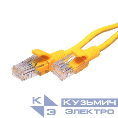 Патч-корд UTP 5e 4х2 26AWG (7х0.16мм) Cu LSZH 3м желт. SUPRLAN 10-0164