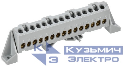 Шина L "фаза" в комб. изол. "Стойка" 6х9-15-Ср TEKFOR IEK TF-NN10-15-DP-K03