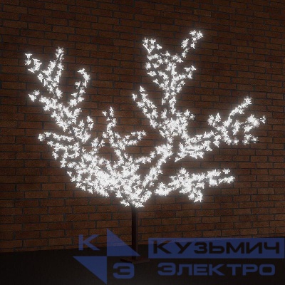 Дерево светодиодное "Сакура" 2.4м d кроны 2м 1728LED бел. 150Вт 24В IP65 понижающ. трансф. в компл. Neon-Night 531-125