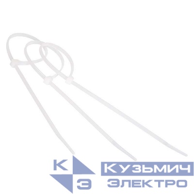 Хомут кабельный 2.5х200 нейл. бел. (уп.100шт) Rexant 07-0200-4