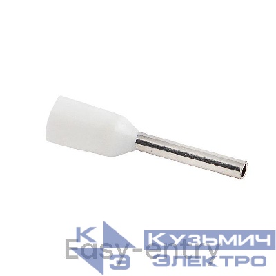 Наконечник штыревой втулочный изол. НШвИ 0.5-8 (уп.50шт) EKF nhvi-0.5-8