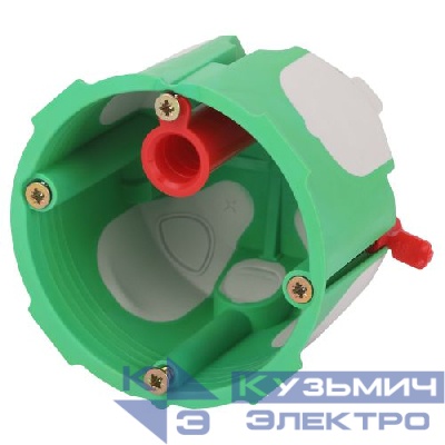 Коробка установочная универс. 68х55мм UniBox IP30 двухкомпонент. саморезы зел. KUU-68-55-unibox Эра Б0068231