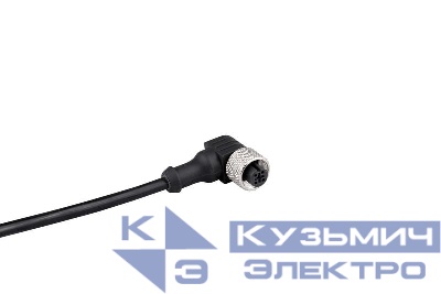 Кабель соединительный 5м с гнездом M12х4 90град. ПВХ IP68 EMAS SKM12P4DXV5