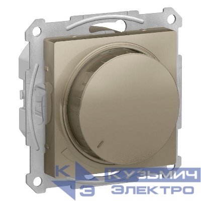 Светорегулятор поворотно-нажимной AtlasDesign 400Вт механизм шампань SE ATN000523