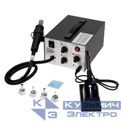 Станция паяльная (паяльник + термофен) 150-500град.C (R852) Rexant 12-0723