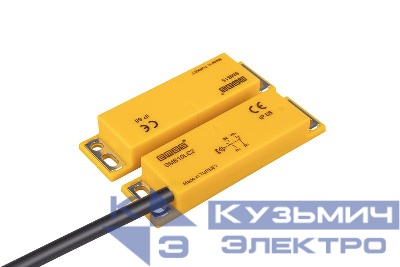 Датчик магнитный (1НЗ+1НО) провод 2м (расст. сраб. 5мм) левый выход IP68 EMAS SMB10LC2-B15