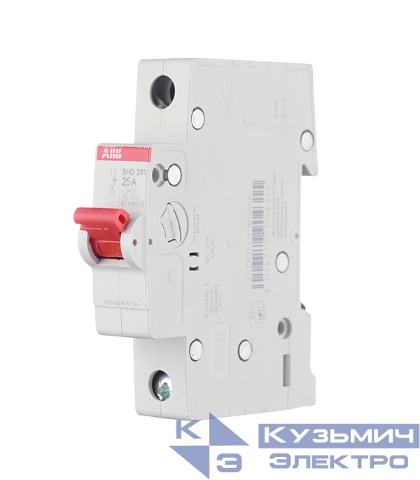 Рубильник 1п SHD201/63 рычаг красн. ABB 2CDD271111R0063