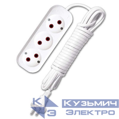Удлинитель 3х5м без заземл. 6А IP20 У6-639 ШВВП 2х0.75 UNIVersal 9631934