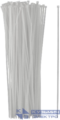 Хомут для проводов 4.8х400мм нейлон. бел. (уп.100шт) FIT 60378