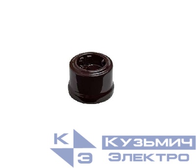 Розетка 1-м ОП Лизетта 16А IP20 ретро с заземл. ABS-пластик корич. Bironi B1-101-22