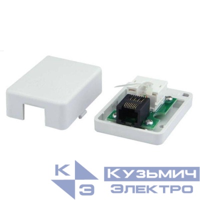 Розетка 1-м кат.5E Keystone универс. DKC RNW5E1WH
