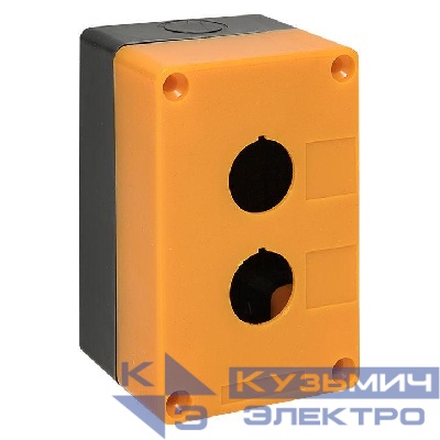 Корпус КП102 2 кнопки пластик. желт. EKF cpb-102-o