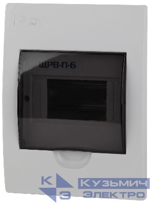 Бокс ЩРВ-П-6 мод. встраив. пластик IP41 SIMPLE NO-box_simple-plastic_6_flush ЭРА Б0041510