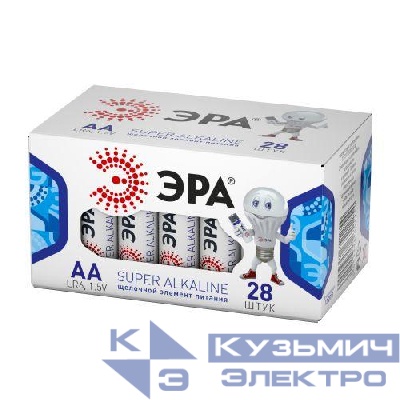 Элемент питания алкалиновый AA/LR6 LR6-28 box (уп.28шт) Эра Б0002910