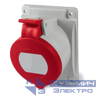 Розетка скрыт. уст. 32А 400В 3P+E+N с наклоном IP44 пруж. зажим. DKC DIS4133267F