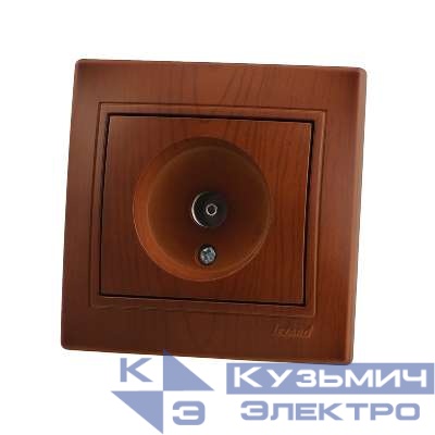 Розетка телевизионная проходная TV СП Mira 16А IP20 сосна LEZARD 701-0801-129