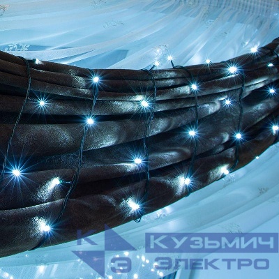 Гирлянда светодиодная универсальная 20м 200LED бел. 8Вт IP20 с контроллером 8 режимов Neon-Night 303-106