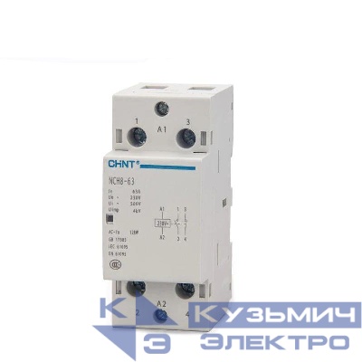 Контактор модульный NCH8-63/11 63А 1НЗ+1НО AC 220/230В 50Гц (R) CHINT 256095