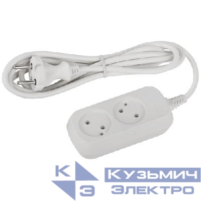 Удлинитель 2х1.5м без заземл. ПВС 2х0.75 UDL-10-215 Greenline Эра Б0065055