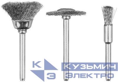 Корщетка из нержавеющей стали набор 3шт FIT 36906