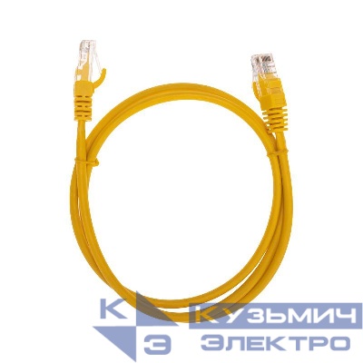 Патч-корд U/UTP CAT 5e RJ45-RJ45 26AWG LSZH желт. 1м Rexant 02-0105-1