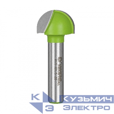 Diamond Industrial Diamond Industrial Фреза пазовая полукруглая (галтельная) 19 x 12 мм S=8 мм Z=2 DIDFRU81912