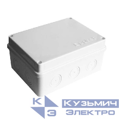 Коробка распределительная ОП 150х110х70мм IP54 10 выходов без гермовводов крышка на винтах бел. Epplast 215311