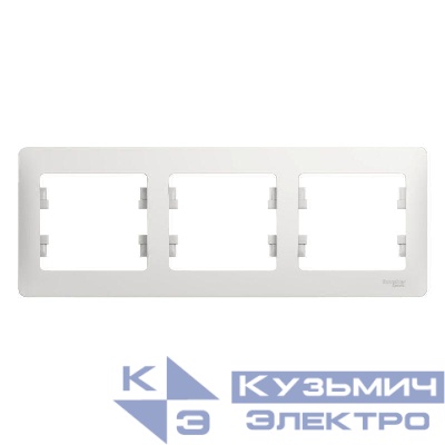 Рамка 3-м Glossa горизонт. бел. SE GSL000103