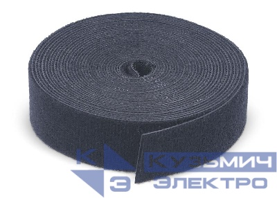 Лента-липучка ROL-5x25-BK 25х5000мм черн. (рулон) Cabeus 9381c
