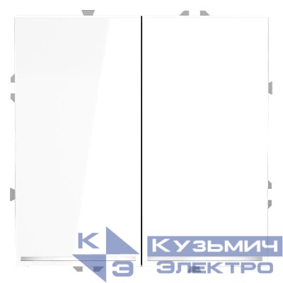 Выключатель 2-кл. СП S70 10А с подсветкой механизм бел. глянцевый Voltum VLS020201