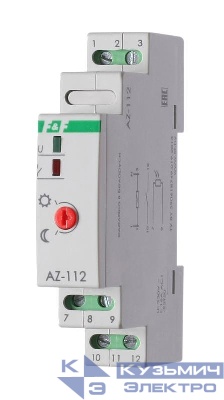 Фотореле AZ-112 (выносной герметичный фотодатчик монтаж на DIN-рейке 1 модуль 230В 16А) F&F EA01.001.013