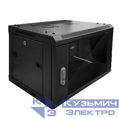 Шкаф настенный 12U серия WMA (Wall Maestro) (600х600х635), передняя дверь стекло, разборный, черный Netko  "А"