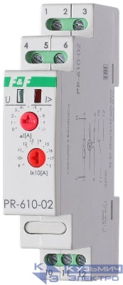Реле тока РR-610-02 (исп.2 (100-190А); монтаж на DIN-рейке 35мм 230В 10А 1P IP20) F&F EA03.004.002